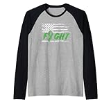 Fight Cerebral Palsy Mois de sensibilisation aux céréales Drapeau américain CP Retro Manche Raglan