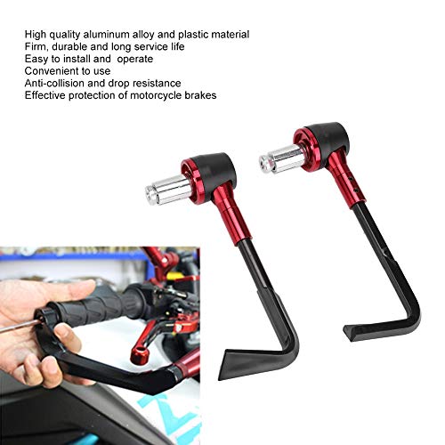 Akozon CNC Moto Poignée Poignée Leviers De Frein Protéger Garde Moto Protecteur Guidon(rouge) - Image 6