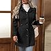 Generisch Damen Mantel Winter Kurzmantel Locker Wollmantel Einreihig Warmer Blazerjacken Stehkragen Wollmischung Trenchcoat mit Taschen Wintermantel Modische Wolljacke Bequeme Übergangsmantel