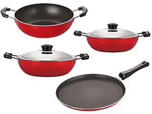 Nirlon 4 Piece Non-Stick Aluminium Cookware Combo Set Offer, FT10_KD14_DKDM_DKDB