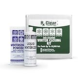 Rx Clear Winter Closing Kit | Non-Chlorine Winterizing Chemicals for Above or Inground Swimming Pools | Open to a Crystal Clear Pool in The Spring | Up to 10,000 Gallons