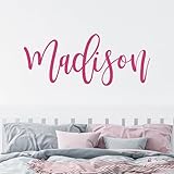 Name Wall Decal Sticker - Multiple Font Custom Baby Name - Nursery Wall Sticker - Baby Girl Baby Boy Room Wall Decor - 130506PRE