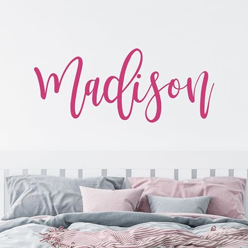 Name Wall Decal Sticker - Multiple Font Custom Baby Name - Nursery Wall Sticker - Baby Girl Baby Boy Room Wall Decor - 130506PRE