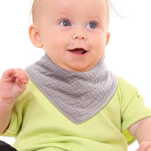 Rapotti Baby Drool Bibs Cotton For Boys And Girls Solid Colors 8 Pack Baby Bids Set For Teething And Drooling #TOP6