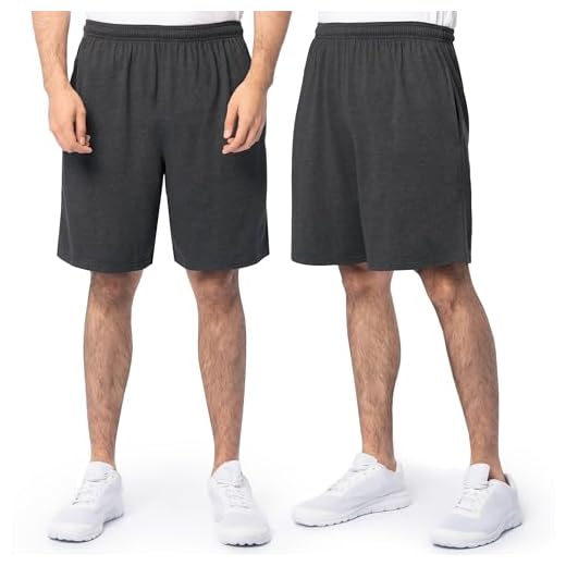 Fruit of the Loom mens Eversoft Cotton With Pockets (S-4xl) Casual Shorts, 2 Pack - Black Heather, X-Large US