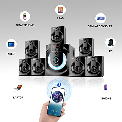 Image of Vox V7171 Home Theater 7.1 Speaker System (BT, Aux, USB and FM Connectivity)