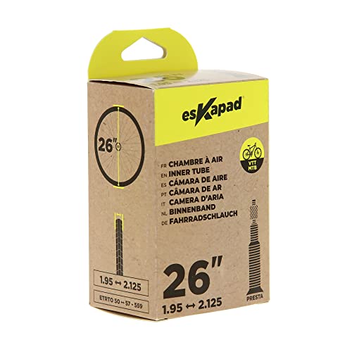esKapad Inner Tube 26 Inches x 1.95 to 2.125 mm Presta Valve, Unisex Adult Mountain Bike, Black, 26 pouces x1,95 à 2,125 - Image 4