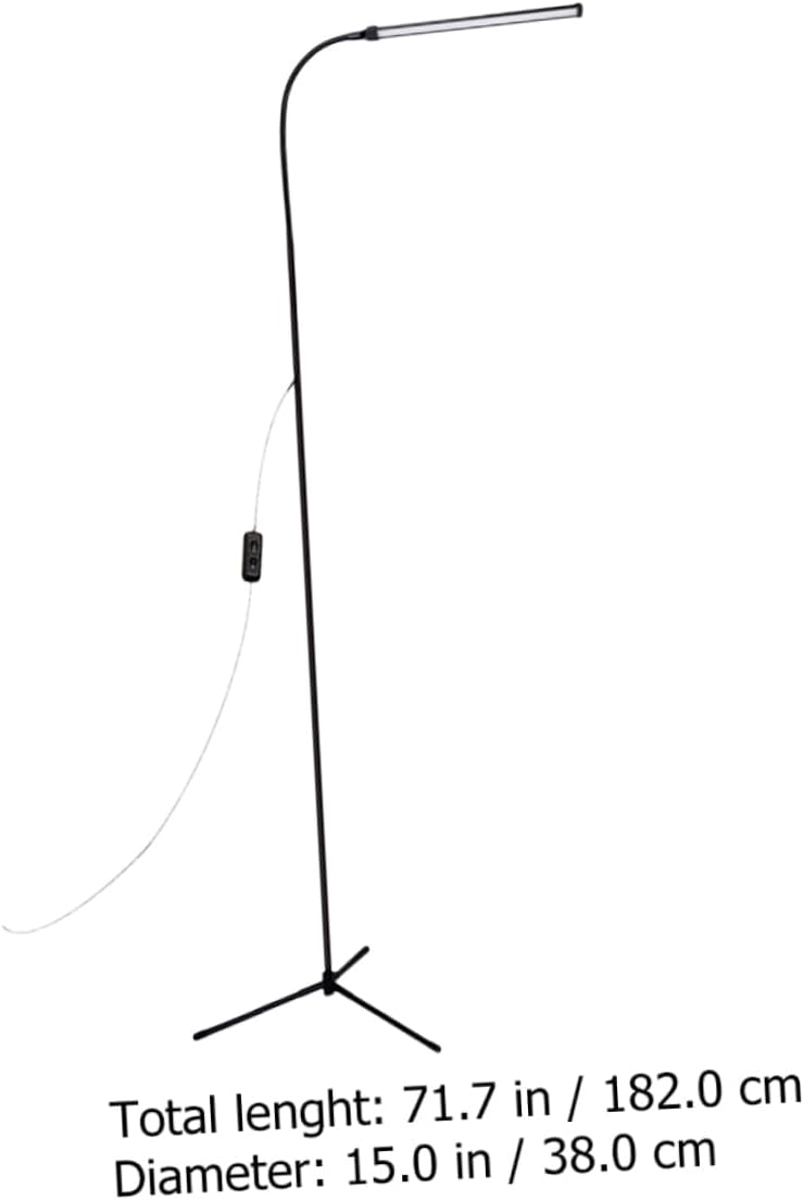 Dimmable Gooseneck Floor Lamp Adjustable LED Reading Light with Clip for Desk and Bedside Flexible Long Arm Design for Reading and Crafting