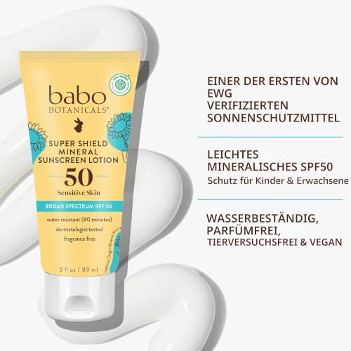 Babo Botanicals Sheer Mineral Sunscreen Lotion SPF 50 with 100% Mineral Active Ingredients - for Babies… – Ansicht 5