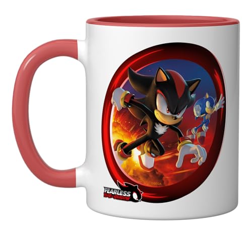 Taza cerámica Sonic the Hedgehog rojo y blanco 11 oz miniatura 1