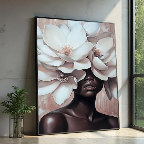 Affiche Magnolia 40x60 cm portrait de femme moderne avec cadre