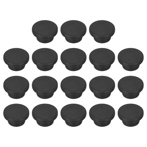 Image of MECCANIXITY 18pcs T-Shaped Silicone Plugs 20mm 3 /4 Inch Dia Snap in Plug Hole Seal Cover Round Rubber Stopper for Kitchen Rubber Bulkheads Waterproof Sealing Plugs Black