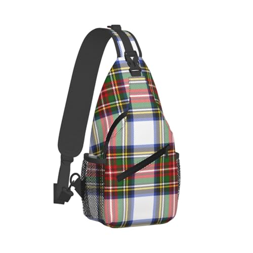 Stewart Royal Dress Plaid Scottish Fashionable, Portable, And Large Capacity Men'S Casual Cross Chest Bag2