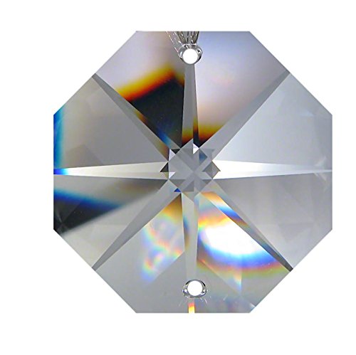 AMBROS Crystal 70x Rainbow Crystal Octagon Star ~ Koppe 14mm 2 Hole Crystal K9 ~ Feng Shui Chandelier
