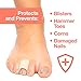 ZenToes Open Toe Tubes Gel Lined Fabric Sleeve Protectors to Prevent Corns, Calluses and Blisters While Softening and Soothing The Skin - 2 Pack of 6” Sleeves (Medium)
