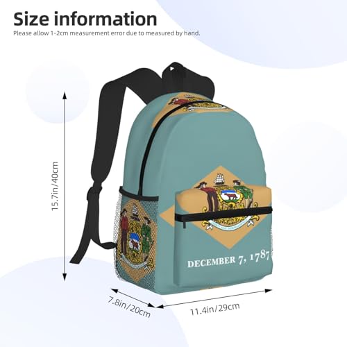 Sac à dos avec poches Delaware noir pour homme femme sac léger et compact quotidien