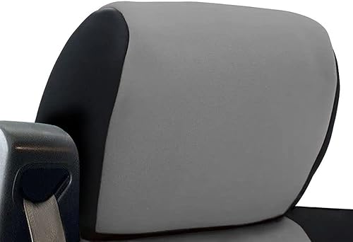 Miniatura 5 de CarsCover Fundas para asiento delantero de auto, de neoprene, hecho a medida para Ford F150 F250 F350, Pickup, color gris y negro, para asiento del