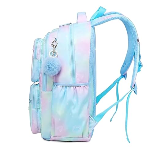 Image of MATMO Backpacks for Girls, School Backpack Kids Student Bookbag Travel Daypack (Blue)