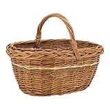 Style bicolore : Le mélange de beige et caramel, associé à des rebords tressés, apporte une touche esthétique et élégante à ce panier polyvalent