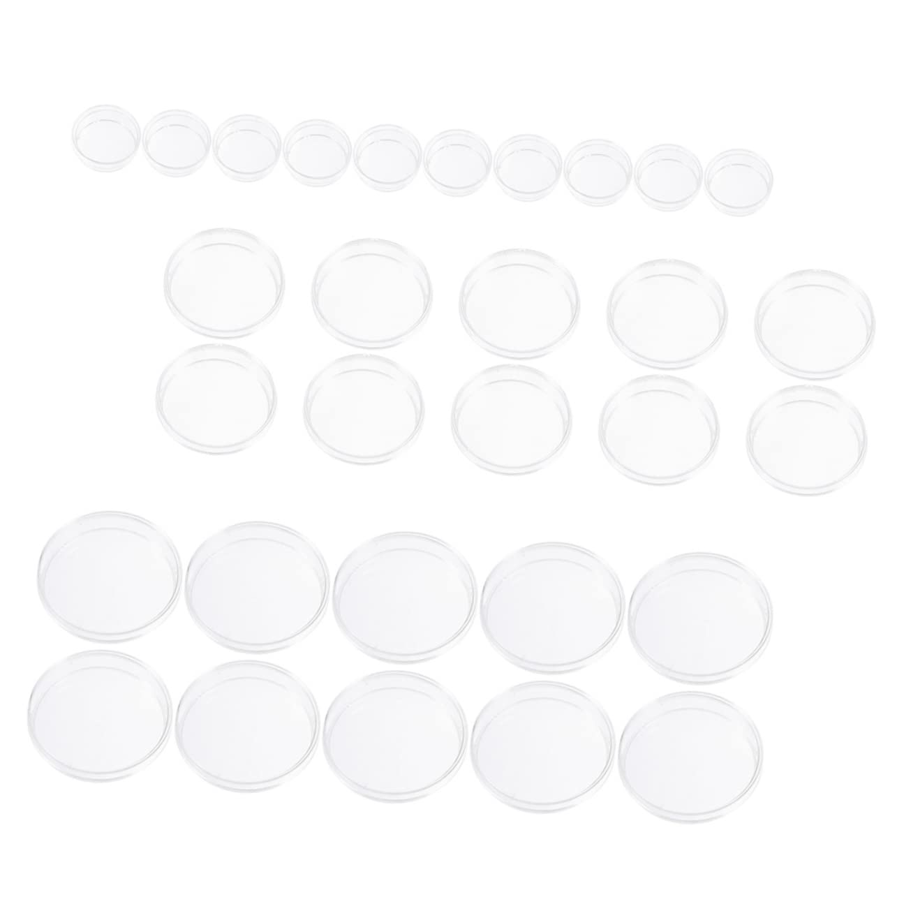 NAMOARLY 30pcs Plastic Petri Dishes Set Lab Dishes Bulk for Culture Lids Window Design