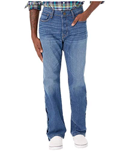 Tommy Hilfiger Men's Adaptive Jeans Relaxed Fit Adjustable Waist Magnet Buttons