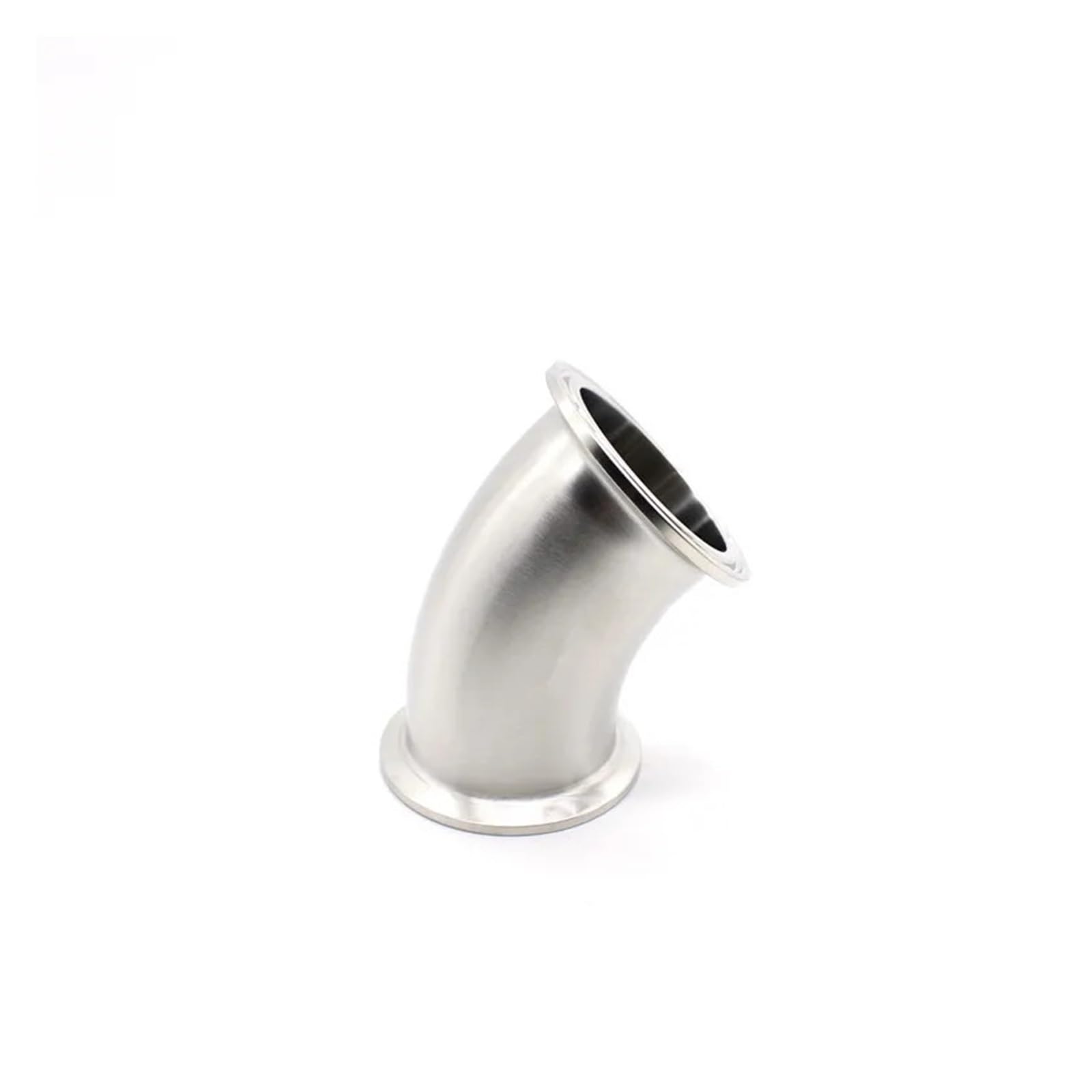 Hogar y elaboración de cerveza Accesorio de tubería de codo de acero inoxidable 304 de 1,5" (38 mm) con abrazadera triple sanitaria de 45 grados, diámetro exterior de 50,5 mm, apto for elaboración de