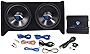 Rockville RV12.2B 1200W Dual 12' Car Subwoofer Enclosure+Mono Amplifier+Amp Kit