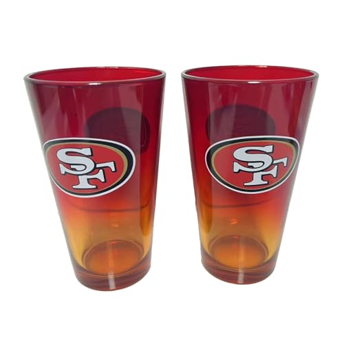 San Francisco 49ers NFL Pint Gläser Glas Set 2er-Set 475 ml