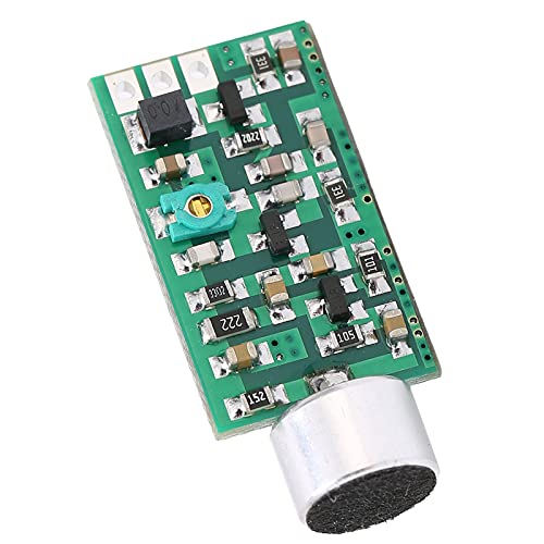 Módulo Transmisor de Audio plplaaoo Mini Micrófono Inalámbrico FM Emisión Núcleo Circuito Frecuencia Ajustable 88-108MHz Voltaje Amplio 0.7V-9V para Transmisión de Sonido miniatura 2