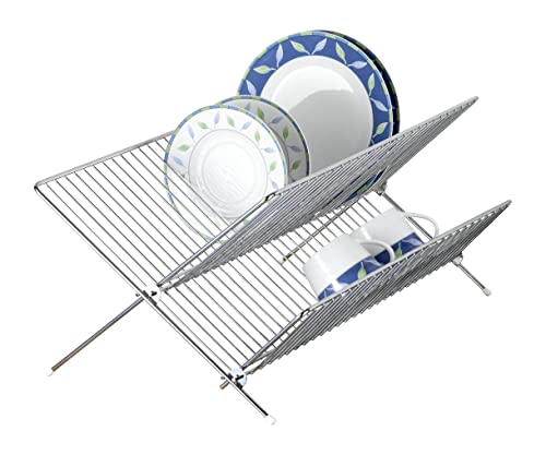 Wenko Escurreplatos Duo - escurridor, Metal Cromado, 47.5 x 22 x 33 cm, Cromo Brillante