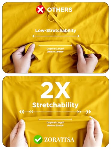 Image of ZORNITSA Cotton Lycra Saree Shapewear Petticoat for Women, Stretchable Saree Shaper Petticoat Inskirt, Shape wear Dress for Saree, Skirts