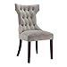 DHP Clairborne Tufted Dining Chair (Set of 2), Wood, Taupe / Espresso