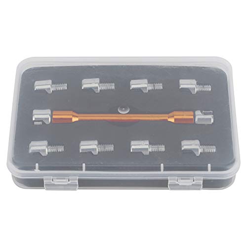 Image of Dirt Bike Spoke Wrench,10pc Motorcycle Spoke Wrench Set, Spoke Wrench Head Sizes 5.0-6.8mm With Storage Box Fits for XR CRF KLX TTR 50 70 110 250 (B(gold))
