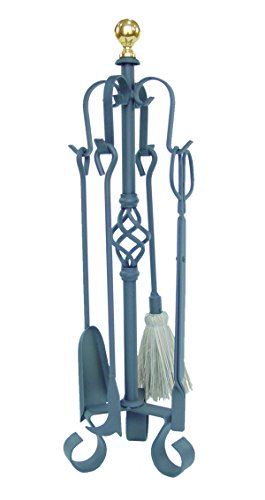 IMEX EL ZORRO, 10084-F - JUEGO CHIMENEA (FORJA) 4 PIEZAS 72 CMS.