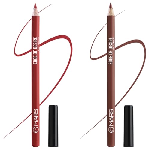 Image of MARS Matte Lip Liner One Swipe Smooth Long Lasting Lip Pencil (1.4gm) (02-DEEP DAWN) Matte Lip Liner One Swipe Smooth Long Lasting Lip Pencil (1.4gm) (07-MAGNETIC MAGENTA)