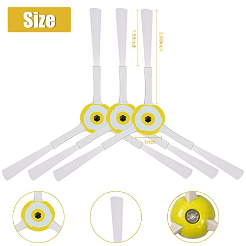 Side Brush 3-Armed For Irobot Roomba 500 600 700 Series 550 560 630 650 Replacement Parts Vacuum Cleaner Accessories - 3 Pack #TOP2