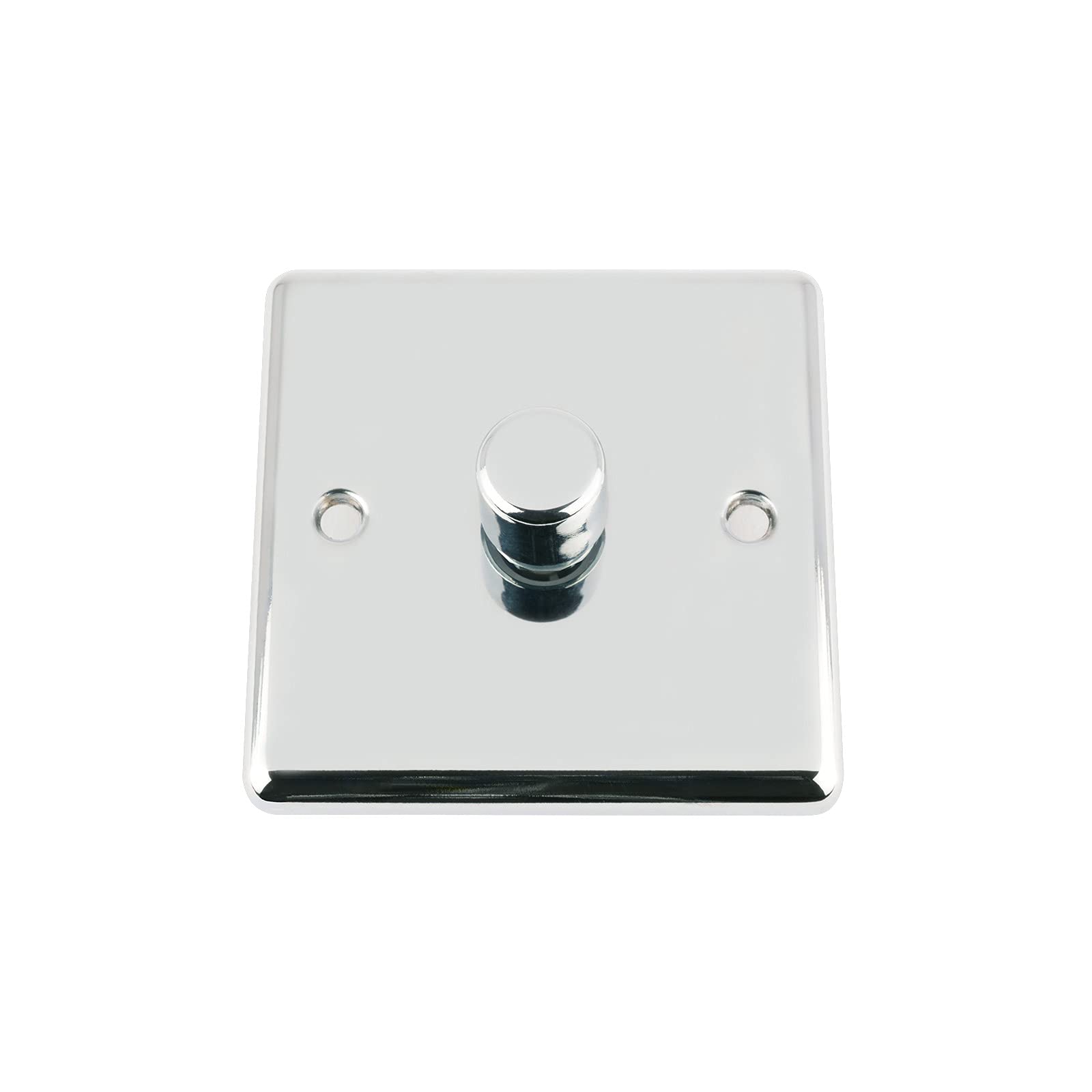 A5 Single Dimmer Switch 1 Gang 400w Polished Mirror Chrome Classic (for normal light bulb, not LED)