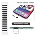 5X Anti Dust Plugs for iPhone 14, 14 Pro Max, 13, 13 Pro Max, 12, 12 Pro Max, 11, 11 Pro, X, XS, XR, 8, 7, Mobile Phone Speaker Mesh Protector Dustproof Adhesive Cover Port Cleaning Brush & Tweezer