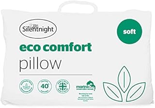 Silentnight Eco Comfort Soft Pillow - Super Soft Luxury Quality Cosy Sustainable Eco Friendly Recycled Pillows For Front Sleeper - Machine Washable Eco Conscious Gifts
