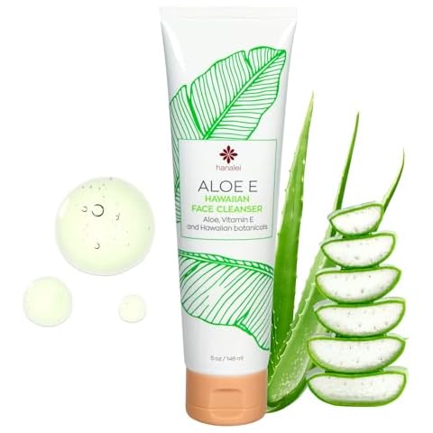 Hanalei Aloe Face Cleansing Gel - Gentle, Oil-Free Face Wash for All Skin Types - Aloe, Vitamin E, Hawaiian Botanicals - USA Made, Vegan, Cruelty-Free (5 oz) Cover