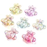 Ornazy 100 pcs Random Acrylic 3D Plane Transparent Transportation Vehicle Beads UV Plating Rainbow Airplane Beads for DIY Jewelry Making