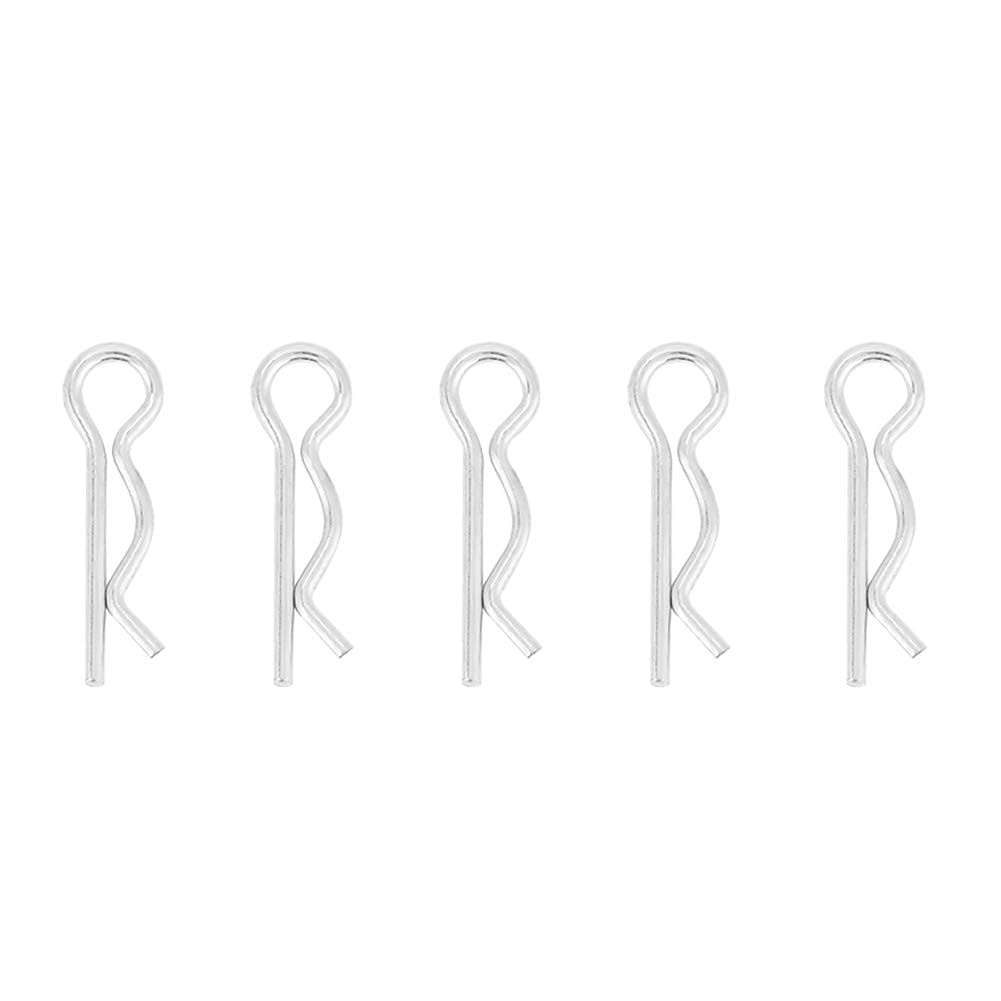 * 18Mm R Tipo Coppiglia R Clip 1Mm, Clip Piccole R Clip in Acciaio Inossidabile Perni di Fissaggio Zincati Clip a Molla Perno per Capelli