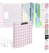 3-Ring Binder 1-Inch With Clipboard, Holographic Blue Glitter Design - View #5