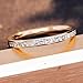Dsnyu 14 Karat Gold Rings for Women, Wedding Bands Jewelry Yellow Gold Half Eternity Square Moissanite Band Fashion Trendy Size 8.5
