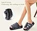 KuaiLu Womens Orthotic Sandals Comfortable Plantar Fasciitis Arch Support Faux Fur Sandal Slippers For Woman Adjustable Cushion Slides Slip On Indoor Outdoor Memory Foam House Shoes, Black Size 8