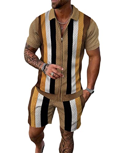 Ensemble polo manche courte homme AXEBHPED short survêtement anti-chaleur Kz-p3015