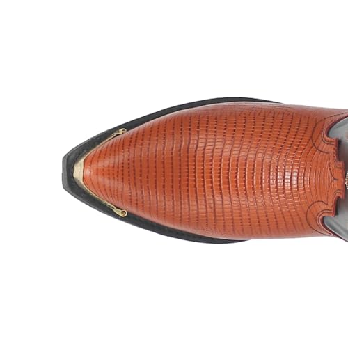 Laredo Mens Atlanta Lizard Print Pointed Toe Casual Boots Mid Calf - Brown4