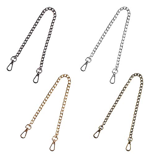 Preisvergleich Produktbild Metall Schulterriemen 4 Stücke Kette Trageriemen Taschenkette Schultergurt für Damen Handtaschen Umhängetasche Geldbeutel, 4 Farben (40CM)