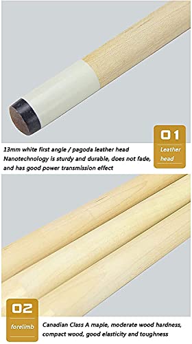 Taco de billar maple 147 cm 20 oz Rod Barrel Set miniatura 5