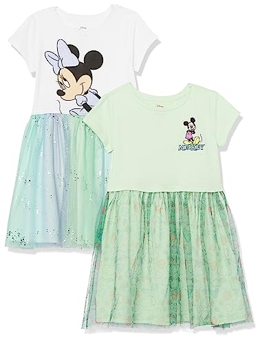 Disney Mickey Minnie Mouse 2-Pack Tulle Dress Bundle Set-Girls 4-16